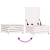 Weißer Outdoor-Hocker mit Kissen Bocea (Kiefer)