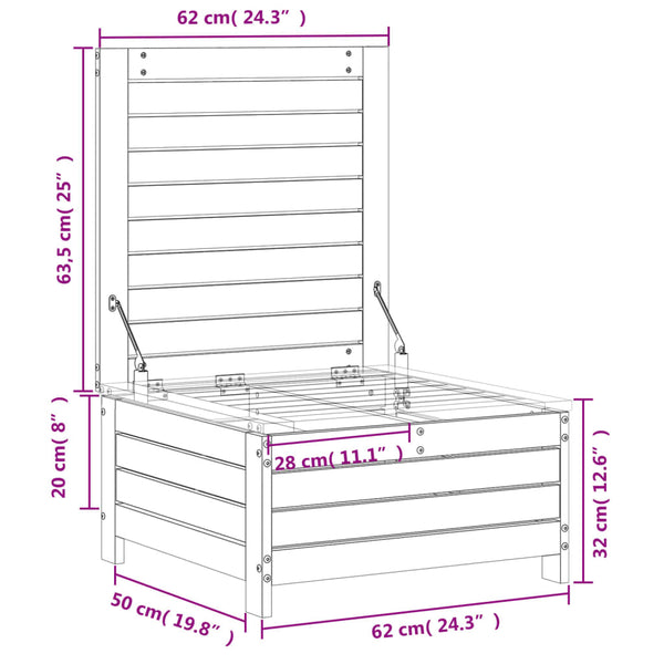 Weißer Outdoor-Hocker mit Kissen Bocea (Kiefer)