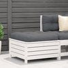 Weißer Outdoor-Hocker mit Kissen Bocea (Kiefer)