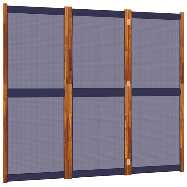 Dunkelblauer Raumteiler Rada 210x180cm (3-teilig)