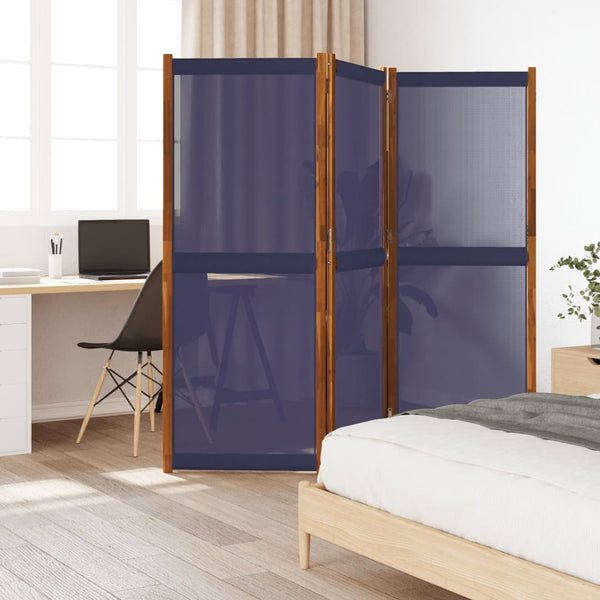 Dunkelblauer Raumteiler Rada 210x180cm (3-teilig)