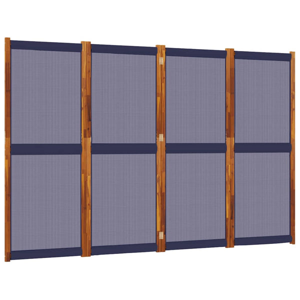 Dunkelblauer Raumteiler Rada 200x180cm (4-teilig)