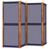 Dunkelblauer Raumteiler Rada 200x180cm (4-teilig)