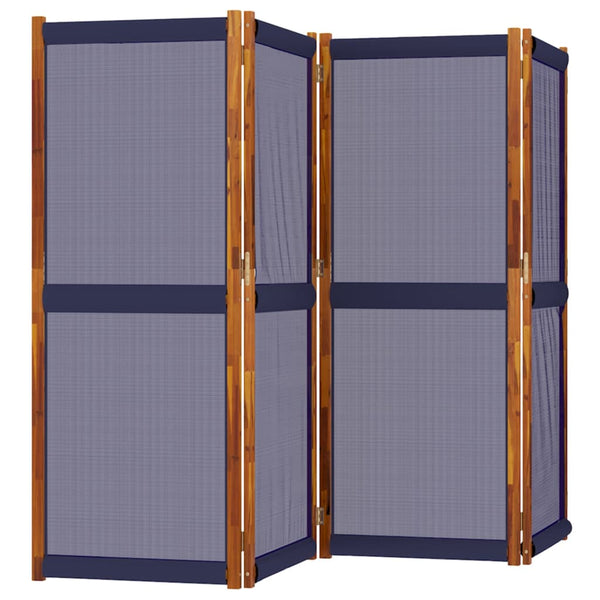 Dunkelblauer Raumteiler Rada 200x180cm (4-teilig)