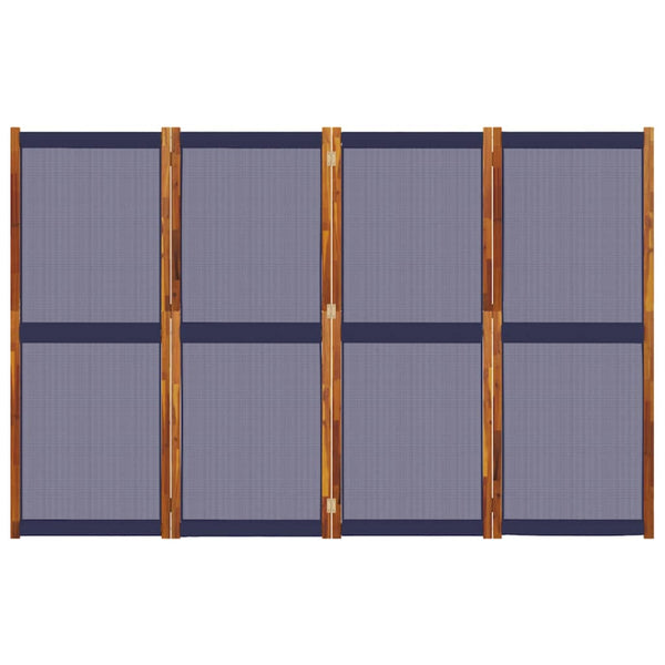 Dunkelblauer Raumteiler Rada 200x180cm (4-teilig)