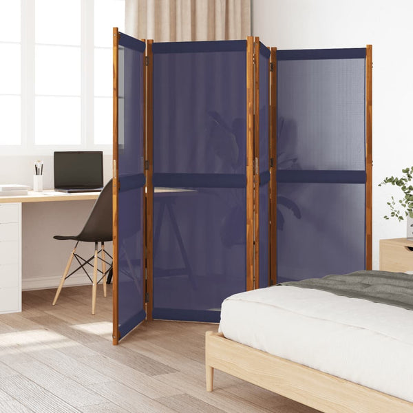 Dunkelblauer Raumteiler Rada 200x180cm (4-teilig)