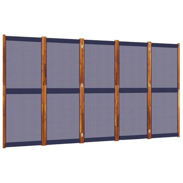 Dunkelblauer Raumteiler Rada 350x180cm (5-teilig)