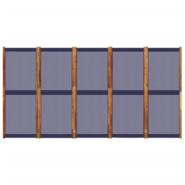 Dunkelblauer Raumteiler Rada 350x180cm (5-teilig)