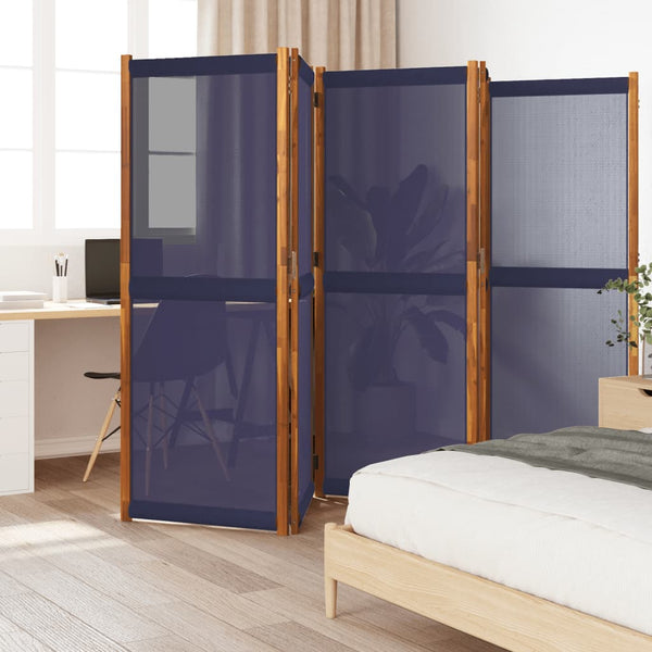 Dunkelblauer Raumteiler Rada 350x180cm (5-teilig)