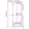 Kleiderschrank Corona Siar 76x50x170cm (Kiefer)