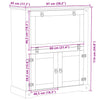 Viinikaappi corona Heric 97x45x114cm (mänty)