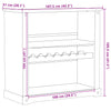 Viinikaappi corona Dobai 107,5x51x105,5cm (mänty)