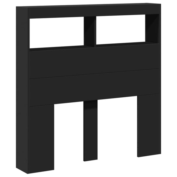 Nculai schwarzer Nachttischschrank 100x17x102cm (mit LED-Beleuchtung)