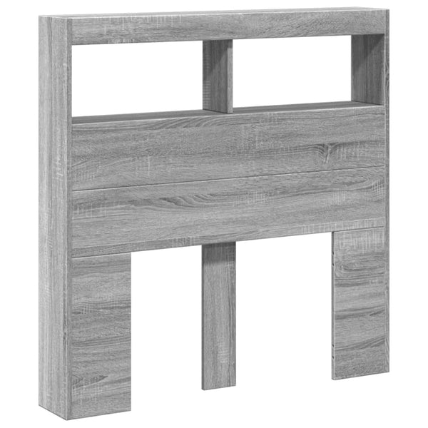 Harmaa sängynpäätykaappi Nculai 100x17x102cm (led-valoilla sonoma)