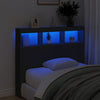 Schwarzer Nachttischschrank Nculai 120x17x102cm (mit LED-Beleuchtung)