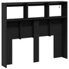 Schwarzer Nachttischschrank Nculai 120x17x102cm (mit LED-Beleuchtung)