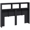 Schwarzer Kopfteilschrank Nculai 140x17x102cm (mit LED-Beleuchtung)