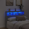 Grauer Bettkopfteil Schrank Nculai 140x17x102cm (mit LED-Beleuchtung Sonoma)