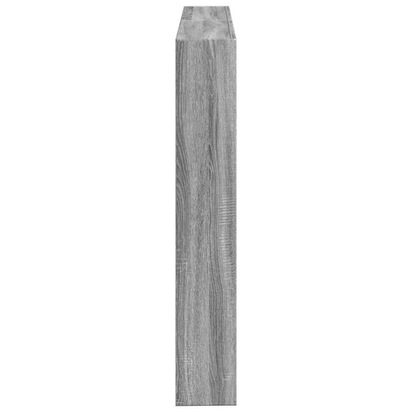 Grauer Bettkopfteil Schrank Nculai 140x17x102cm (mit LED-Beleuchtung Sonoma)