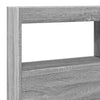Grauer Bettkopfteil Schrank Nculai 140x17x102cm (mit LED-Beleuchtung Sonoma)