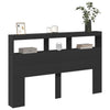 Schwarzer Nachttischschrank Nculai 160x17x102cm (mit LED-Beleuchtung)