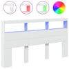 Weißer Nachttischschrank Nculai 180x17x102cm (mit LED-Beleuchtung)