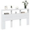 Weißer Nachttischschrank Nculai 180x17x102cm (mit LED-Beleuchtung)