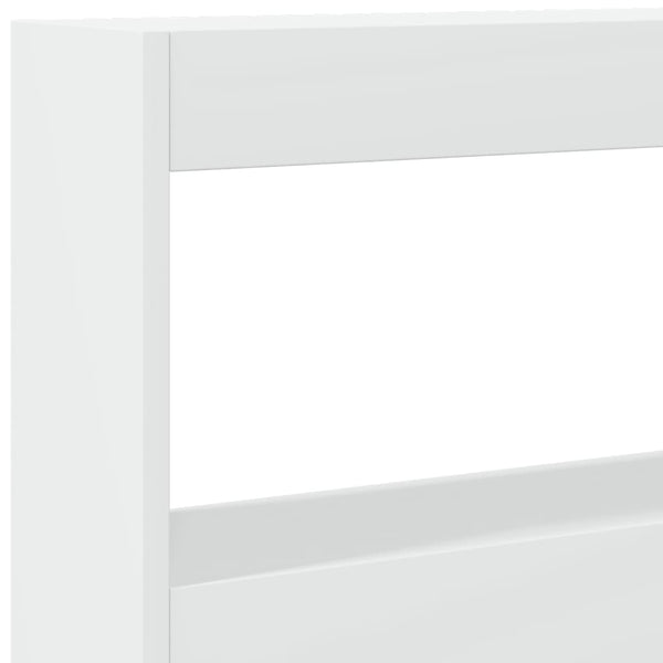 Weißer Nachttischschrank Nculai 180x17x102cm (mit LED-Beleuchtung)