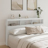 Weißer Nachttischschrank Nculai 180x17x102cm (mit LED-Beleuchtung)