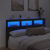 Schwarzer Nachttischschrank Nculai 180x17x102cm (mit LED-Beleuchtung)