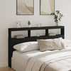 Schwarzer Nachttischschrank Nculai 180x17x102cm (mit LED-Beleuchtung)