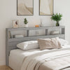 Graues Bettkopfteil Nculai 200x17x102cm (mit LED-Beleuchtung Sonoma)