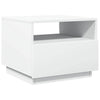 Weißer Couchtisch mit LED-Beleuchtung Montanori 50x49x40cm