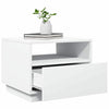Weißer Couchtisch mit LED-Beleuchtung Montanori 50x49x40cm