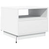 Weißer Couchtisch mit LED-Beleuchtung Montanori 50x49x40cm