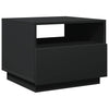 Schwarzer Couchtisch mit LED-Beleuchtung Montanori 50x49x40cm