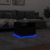 Schwarzer Couchtisch mit LED-Beleuchtung Montanori 50x49x40cm