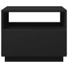 Schwarzer Couchtisch mit LED-Beleuchtung Montanori 50x49x40cm