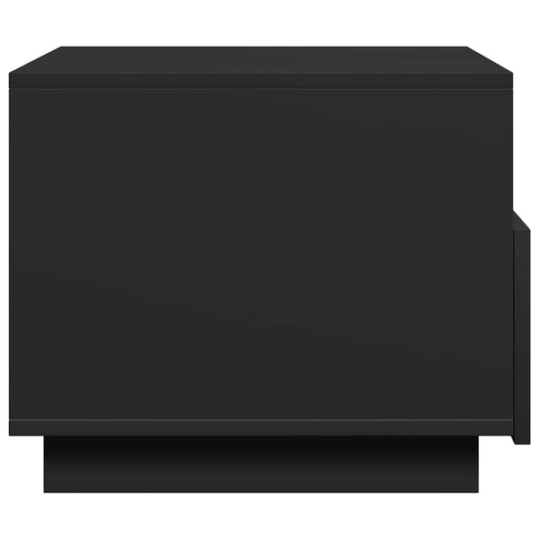 Schwarzer Couchtisch mit LED-Beleuchtung Montanori 50x49x40cm
