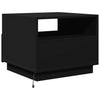 Schwarzer Couchtisch mit LED-Beleuchtung Montanori 50x49x40cm