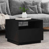 Schwarzer Couchtisch mit LED-Beleuchtung Montanori 50x49x40cm