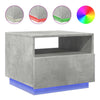 Betongrauer Couchtisch mit LED-Beleuchtung Montanori 50x49x40cm
