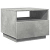 Betongrauer Couchtisch mit LED-Beleuchtung Montanori 50x49x40cm