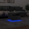 Betongrauer Couchtisch mit LED-Beleuchtung Montanori 50x49x40cm