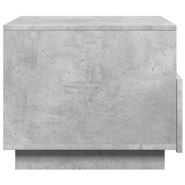 Betongrauer Couchtisch mit LED-Beleuchtung Montanori 50x49x40cm
