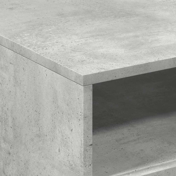 Betongrauer Couchtisch mit LED-Beleuchtung Montanori 50x49x40cm
