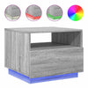 Grauer Couchtisch mit LED-Beleuchtung Montanori 50x49x40cm (Sonoma)