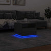 Grauer Couchtisch mit LED-Beleuchtung Montanori 50x49x40cm (Sonoma)