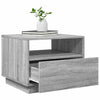 Grauer Couchtisch mit LED-Beleuchtung Montanori 50x49x40cm (Sonoma)