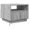 Grauer Couchtisch mit LED-Beleuchtung Montanori 50x49x40cm (Sonoma)